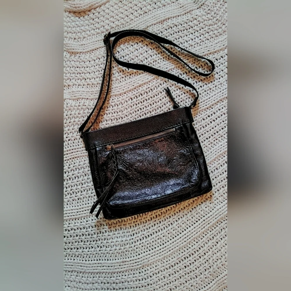 The Sak Floral Leather Crossbody Bag In New Condition!